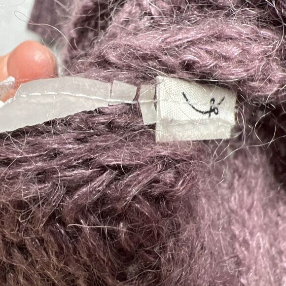Ann Taylor Women's Alpaca Wool Blend Cowl Turtleneck Sweater Large/XL Purple - Picture 7 of 8
